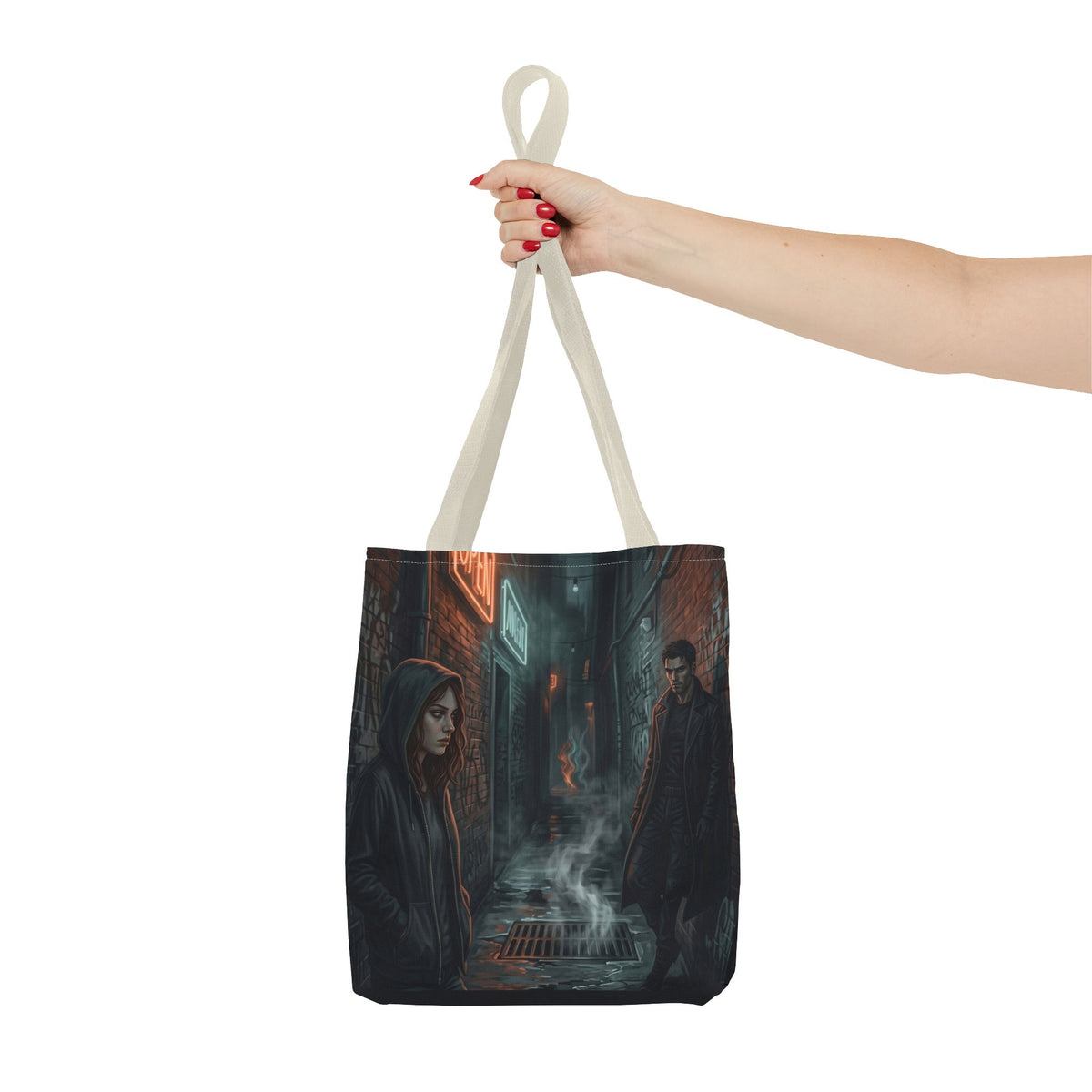 The Hunters Alley Tote Bag - Neon Noir Dark Romance Book Bag
