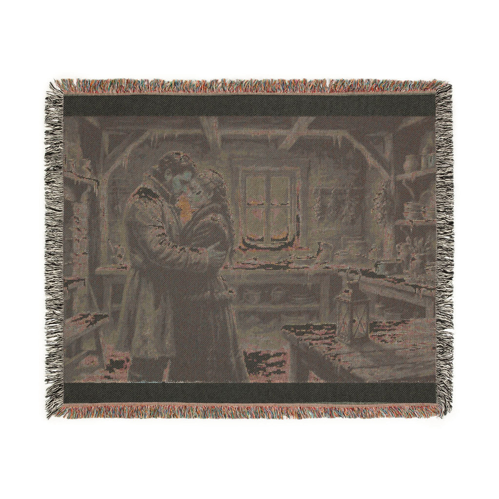Romantic Cabin Embrace Woven Blanket