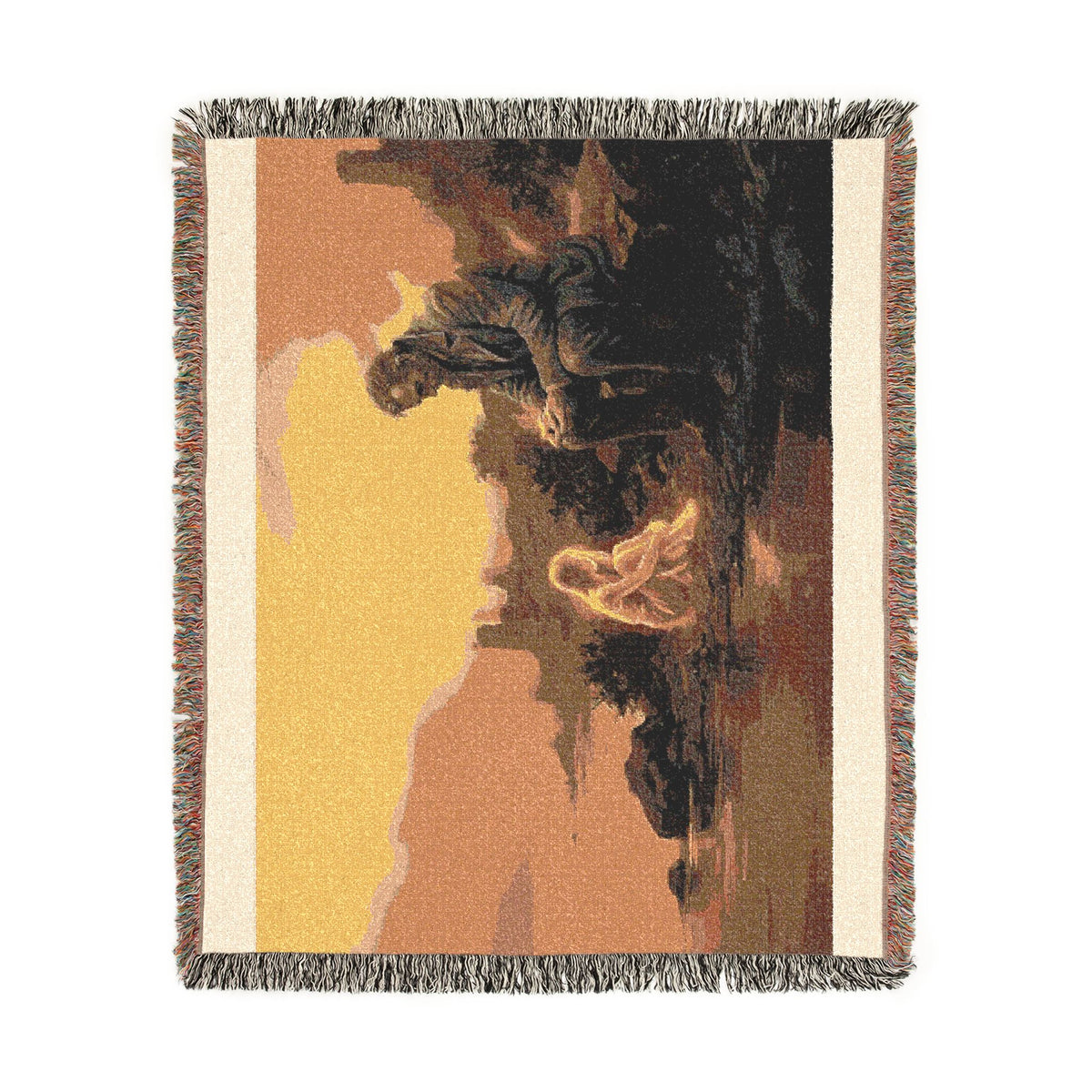 Religious Nativity Woven Blanket