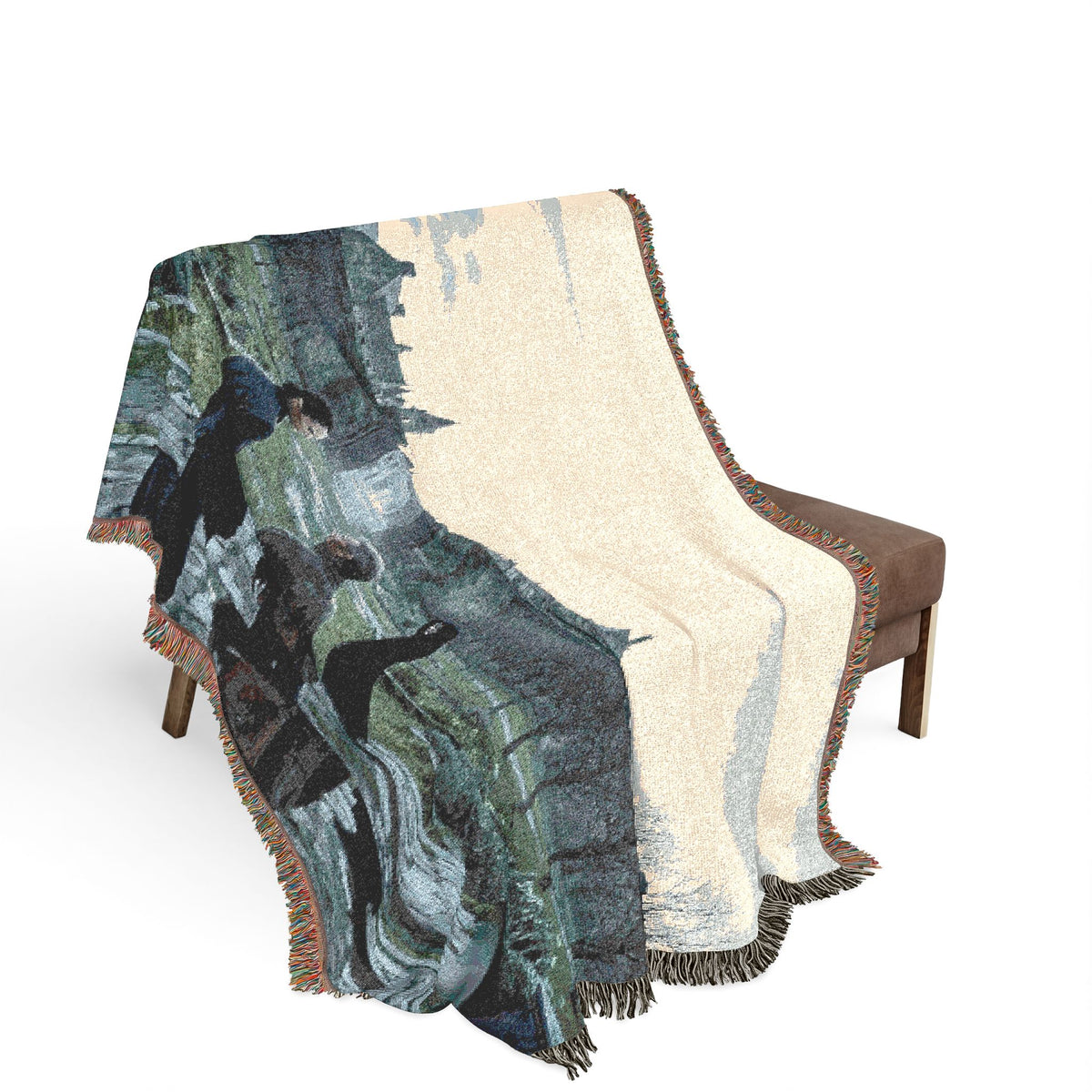 Gothic Castle Scene Woven Blanket — Vintage Travelers Tapestry Throw