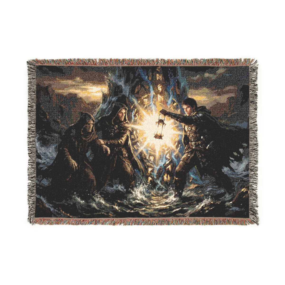 Woven Blanket — Angelic Sword & Light Tapestry Throw