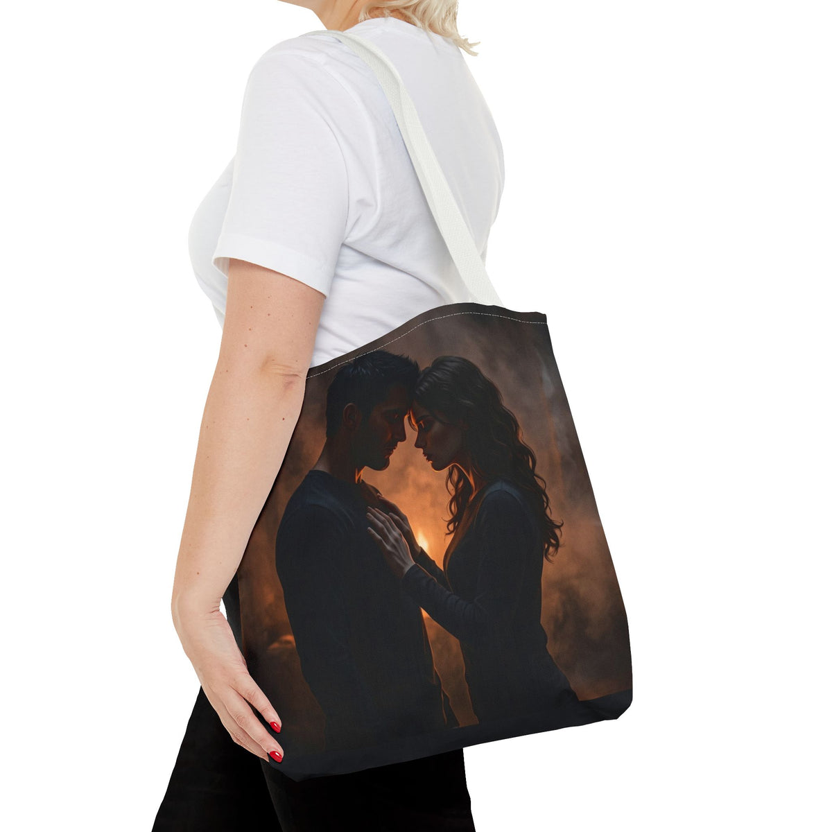 Two Shadows One Flame Tote Bag - Dark Romance Book Bag