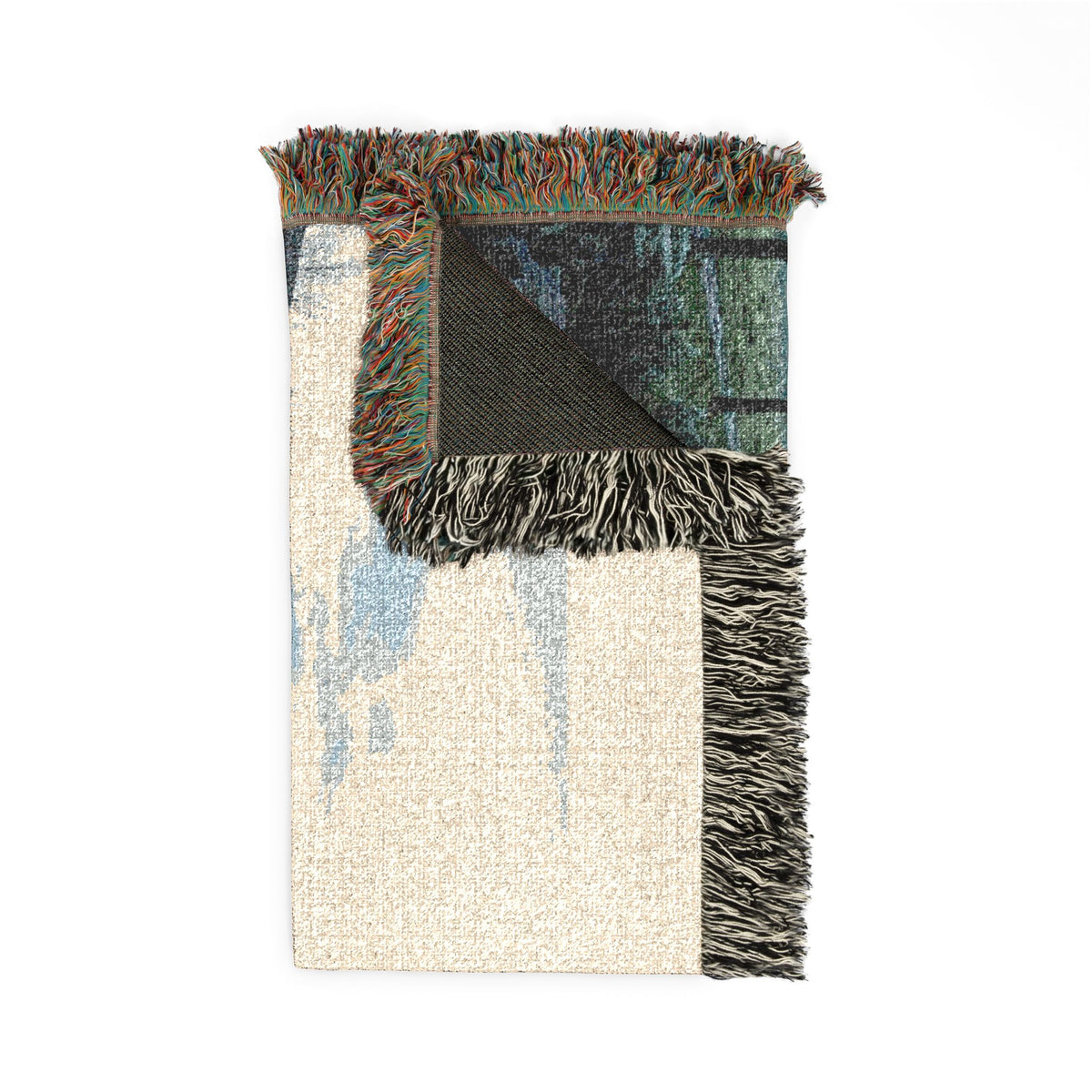 Gothic Castle Scene Woven Blanket — Vintage Travelers Tapestry Throw