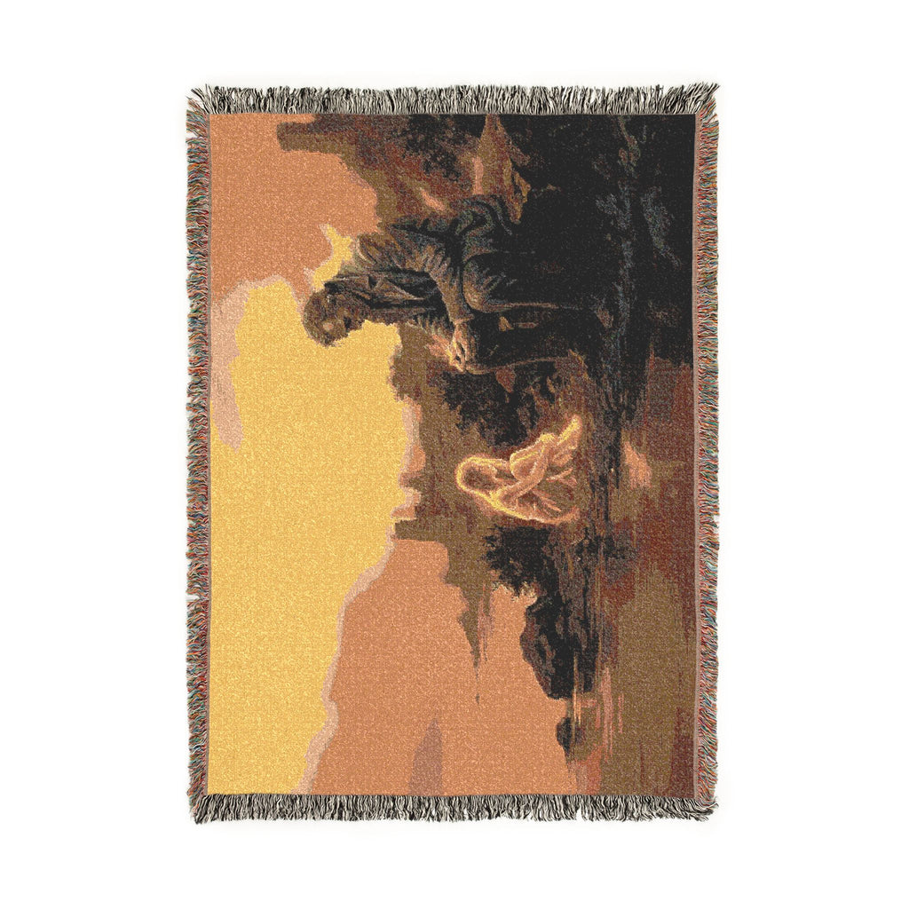 Religious Nativity Woven Blanket