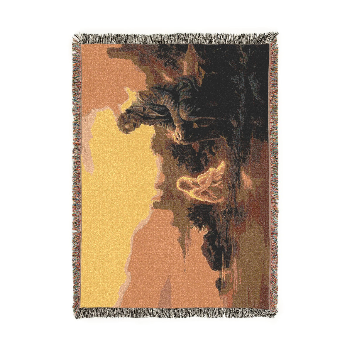 Religious Nativity Woven Blanket