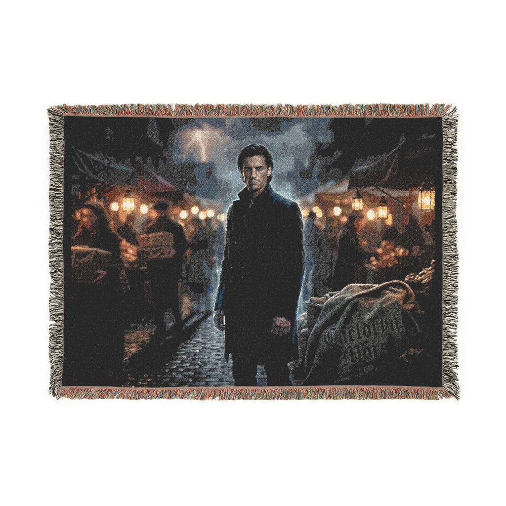 Demon in the Crowd Woven Blanket