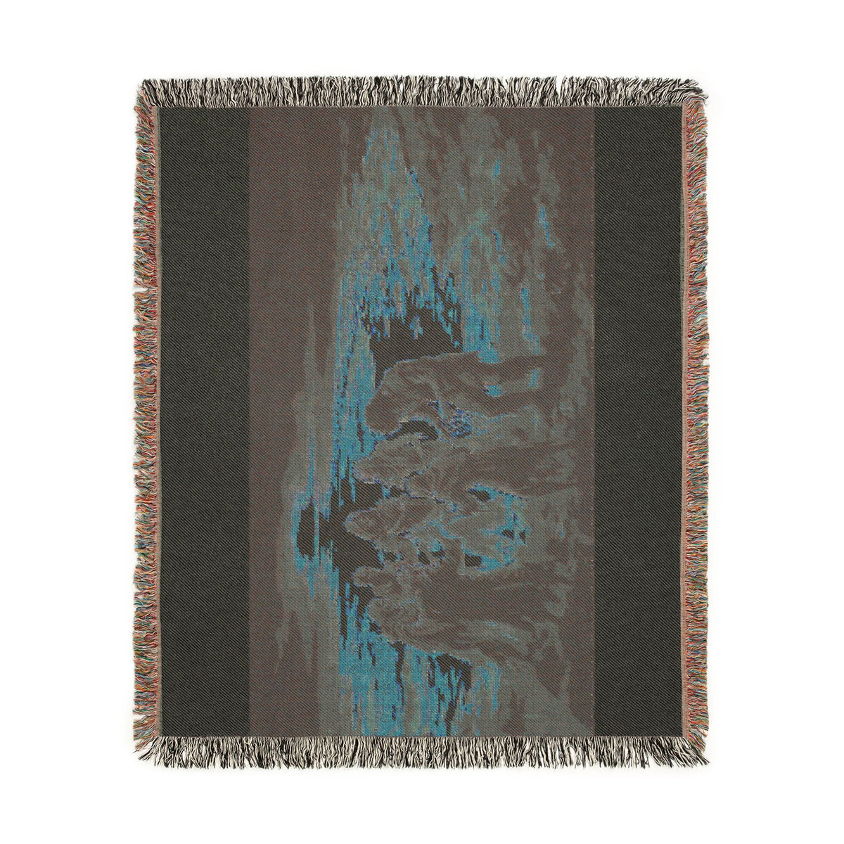 Nativity Scene Woven Blanket - Rustic Christmas Throw