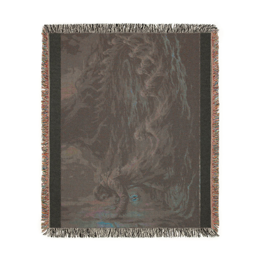 Gothic Lantern Woven Blanket – Haunted Traveler Throw