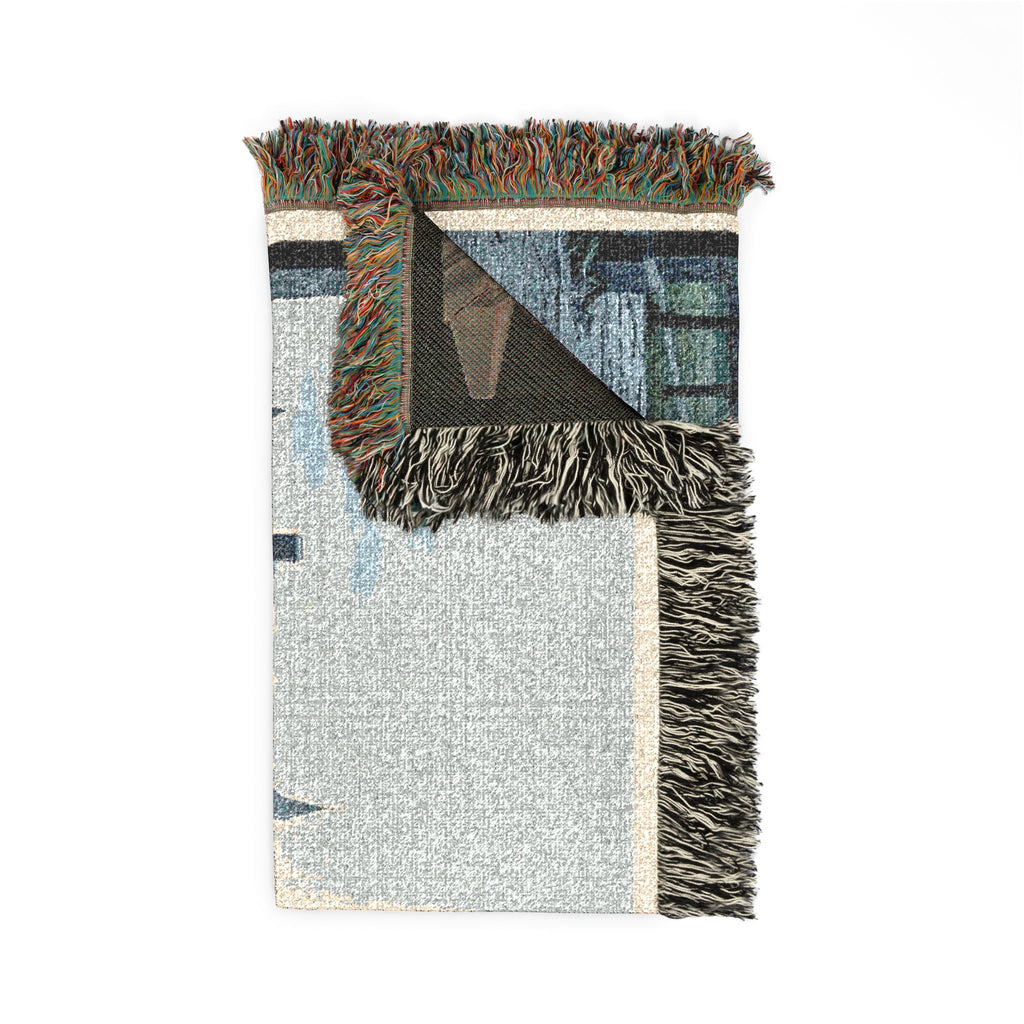 Woven Blanket — Cityscape Night & Dawn Tapestry Throw