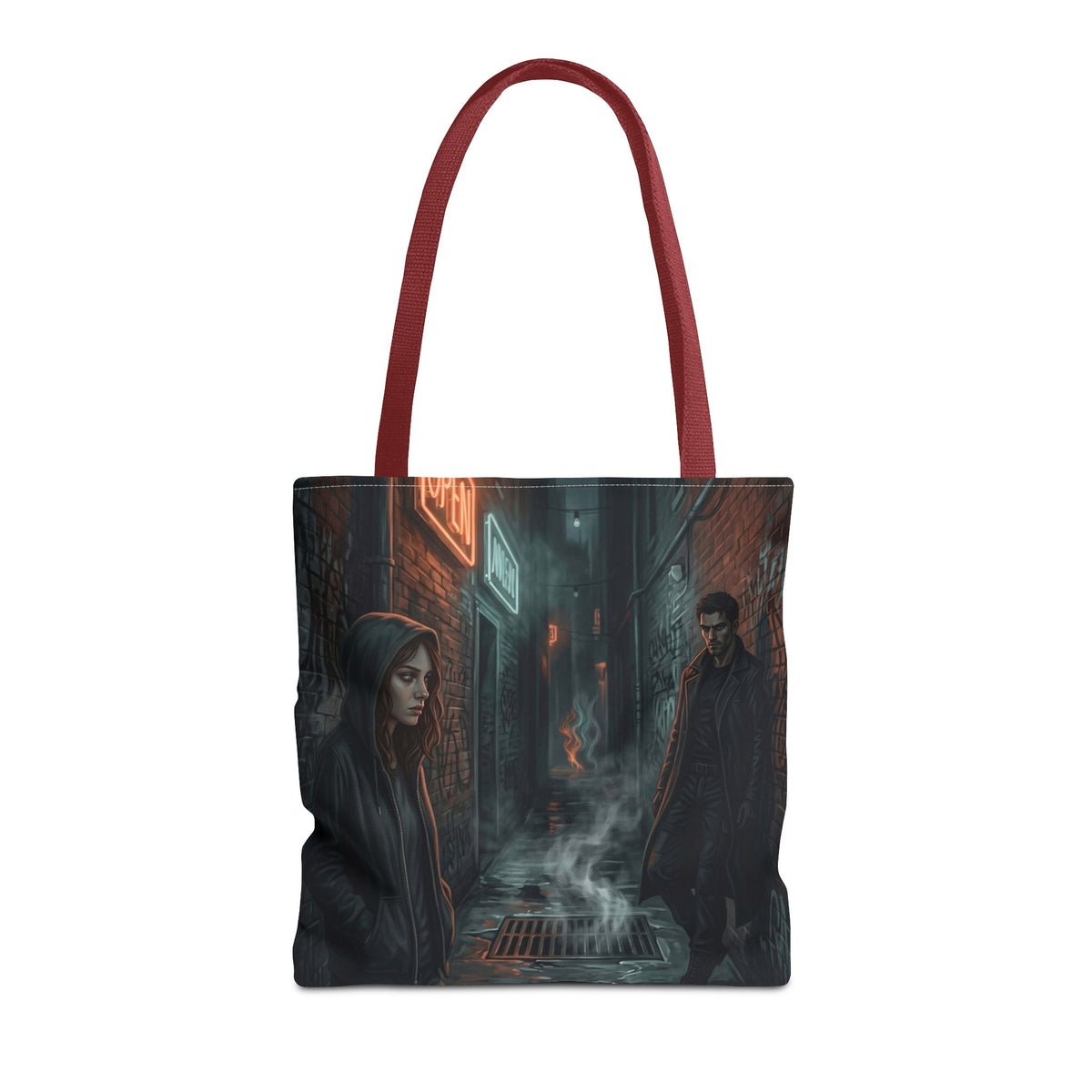 The Hunters Alley Tote Bag - Neon Noir Dark Romance Book Bag