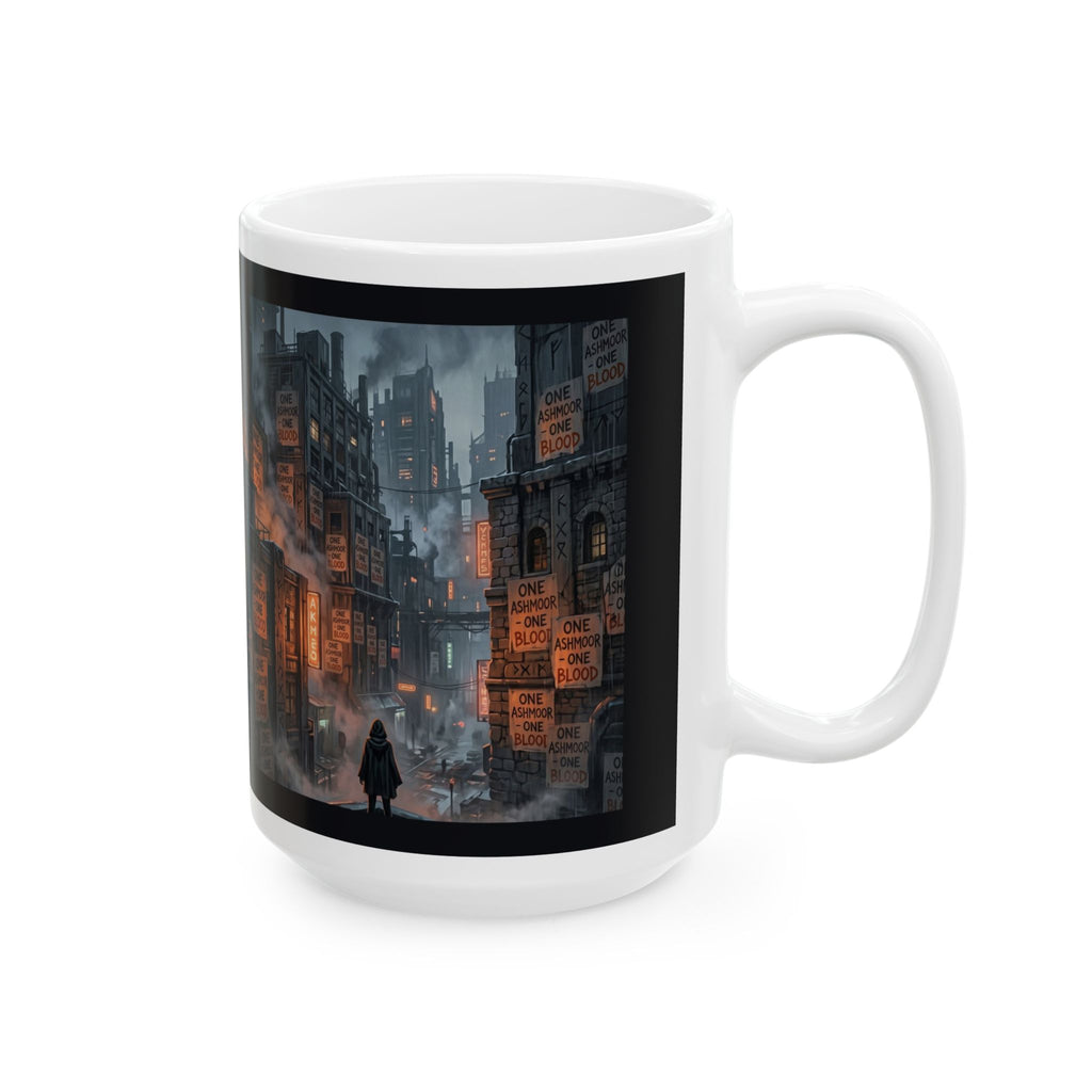 One Ashmoor One Blood Ceramic Mug - Dark Fantasy City Coffee Cup