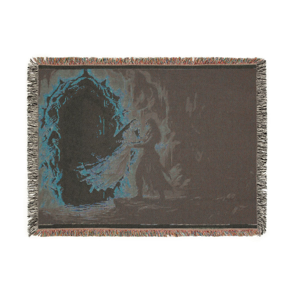 Woven Blanket - Fantasy Portal Embrace Throw (Romantic Mythic Doorway Design)