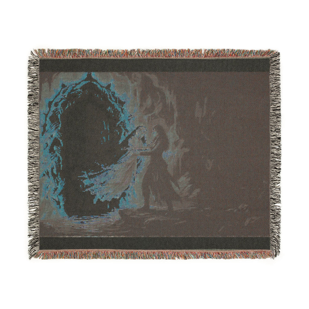 Woven Blanket - Fantasy Portal Embrace Throw (Romantic Mythic Doorway Design)