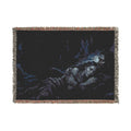 Moonlit Embrace Woven Blanket — Gothic Lovers Frostbound Night Throw