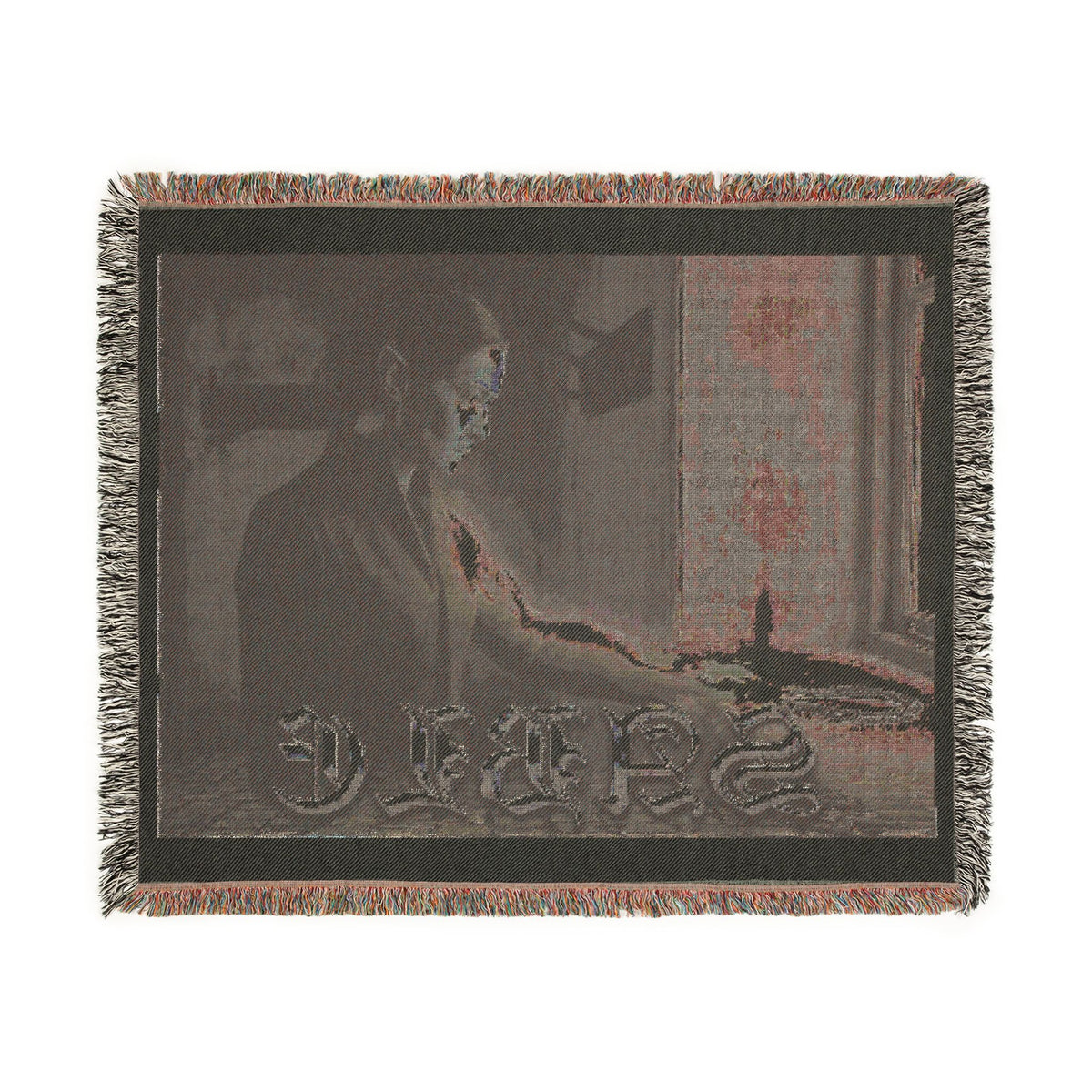 Woven Blanket — 'Sable' Vintage Girl at Window Tapestry Throw