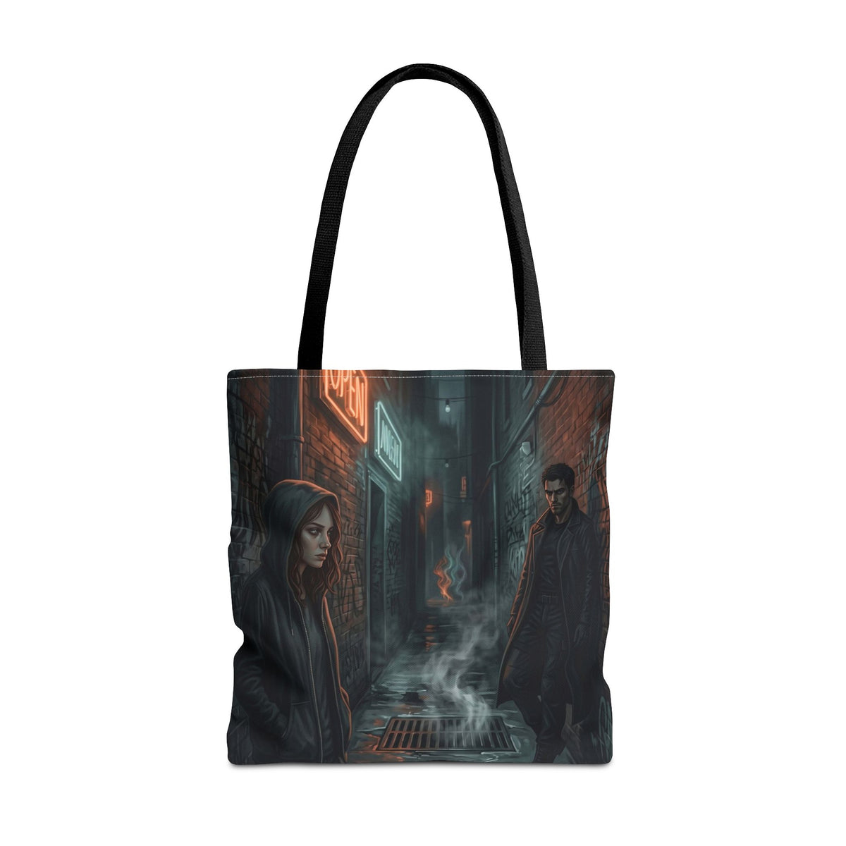 The Hunters Alley Tote Bag - Neon Noir Dark Romance Book Bag