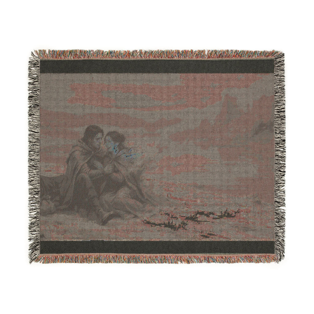 Fireside Embrace Woven Blanket — Nautical Romance Cabin Throw