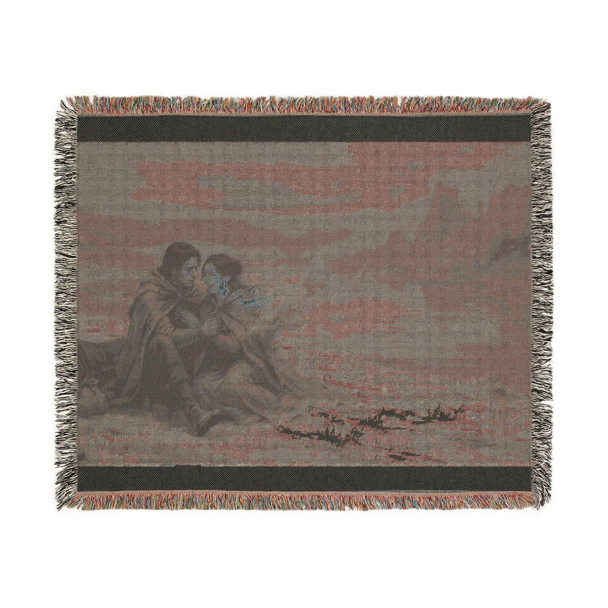 Fireside Embrace Woven Blanket — Nautical Romance Cabin Throw