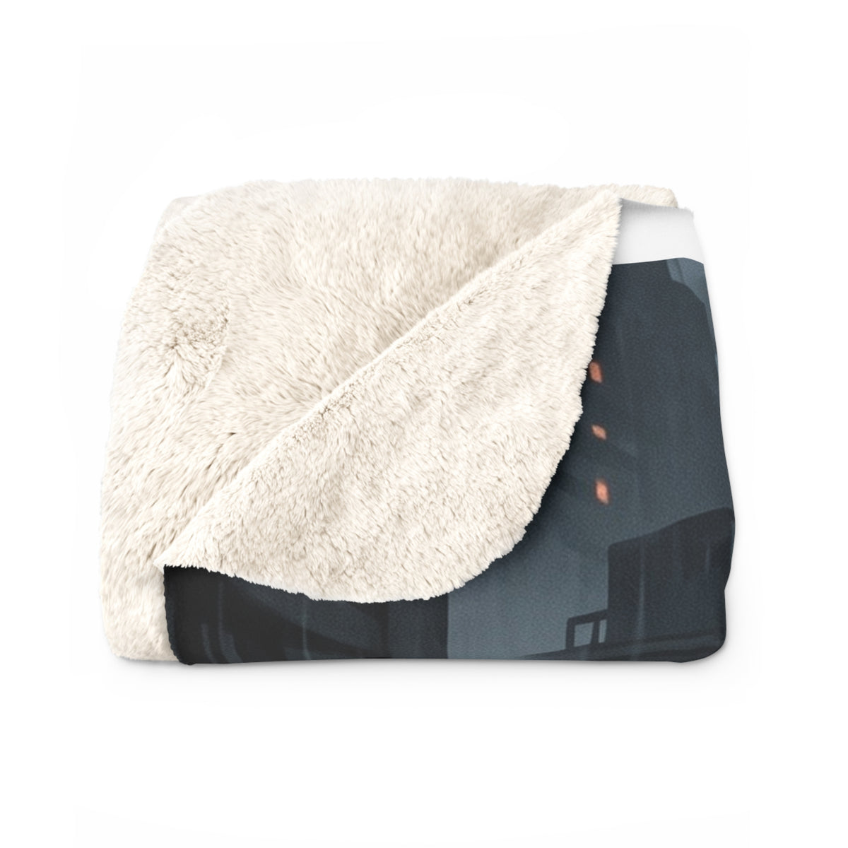One Ashmoor One Blood Sherpa Fleece Blanket - Dark Fantasy City Throw