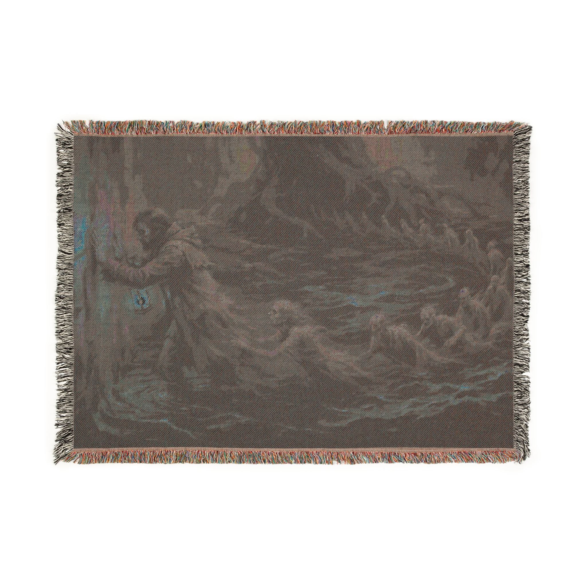 Gothic Lantern Woven Blanket – Haunted Traveler Throw