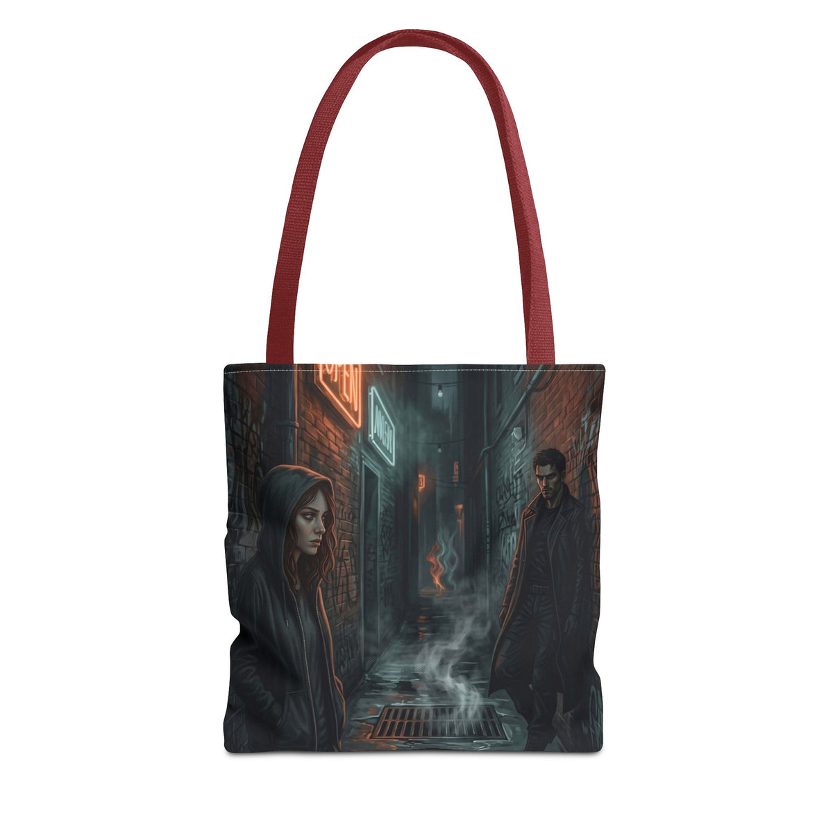 The Hunters Alley Tote Bag - Neon Noir Dark Romance Book Bag