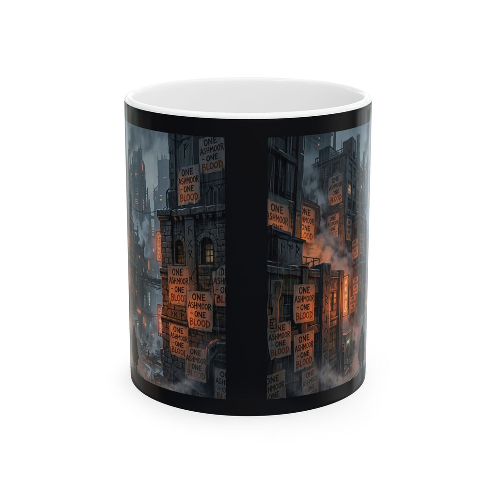 One Ashmoor One Blood Ceramic Mug - Dark Fantasy City Coffee Cup