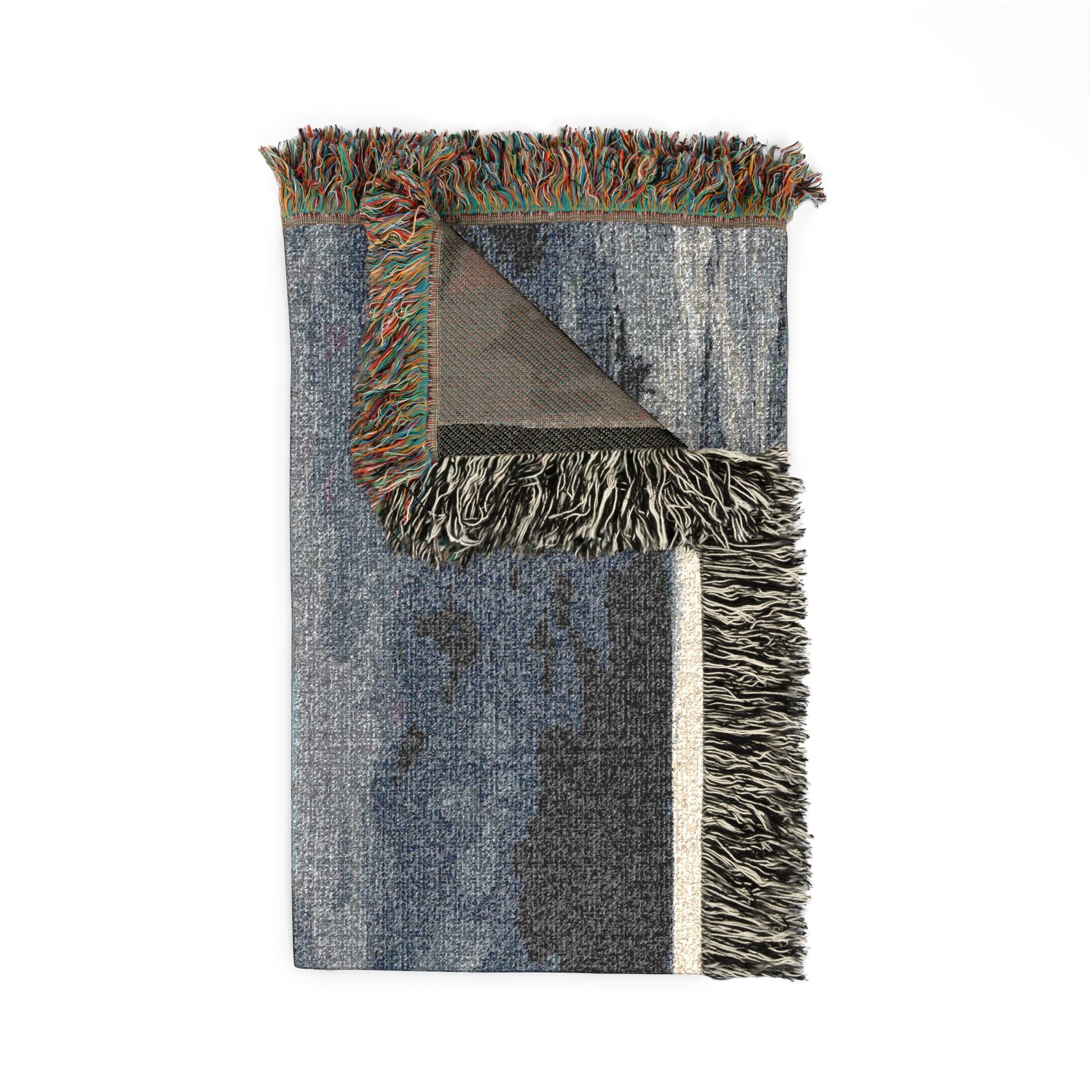 Lantern-Lit Coastal Woven Blanket — Gothic Shore Night Throw