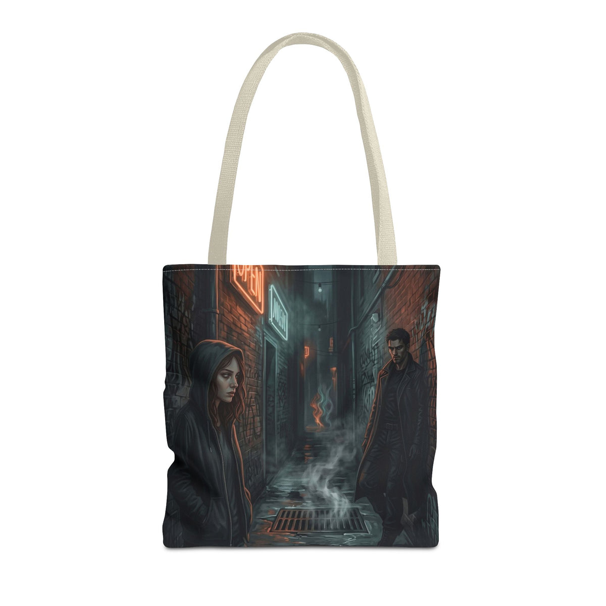 The Hunters Alley Tote Bag - Neon Noir Dark Romance Book Bag