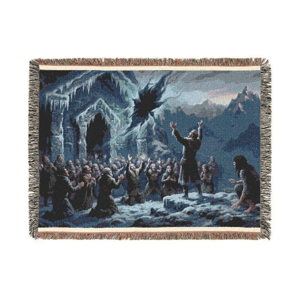 Wizard's Crowd Woven Blanket — Fantasy Sky Rupture Throw
