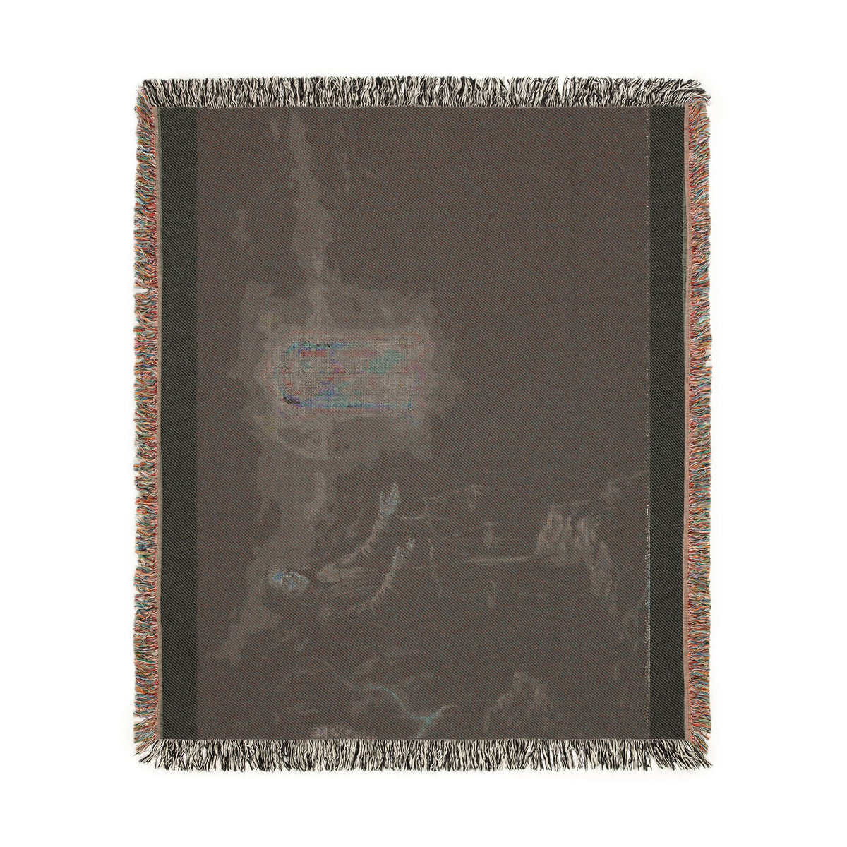 Gothic Tarot Woven Blanket — Mystic Doorway & Seer Throw