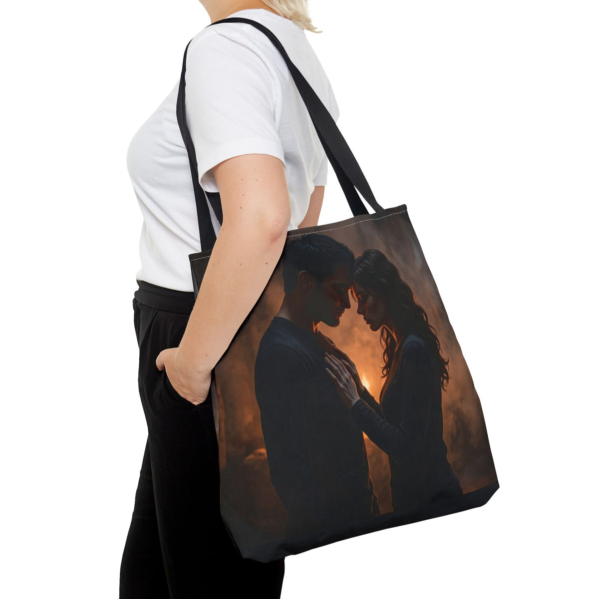 Two Shadows One Flame Tote Bag - Dark Romance Book Bag