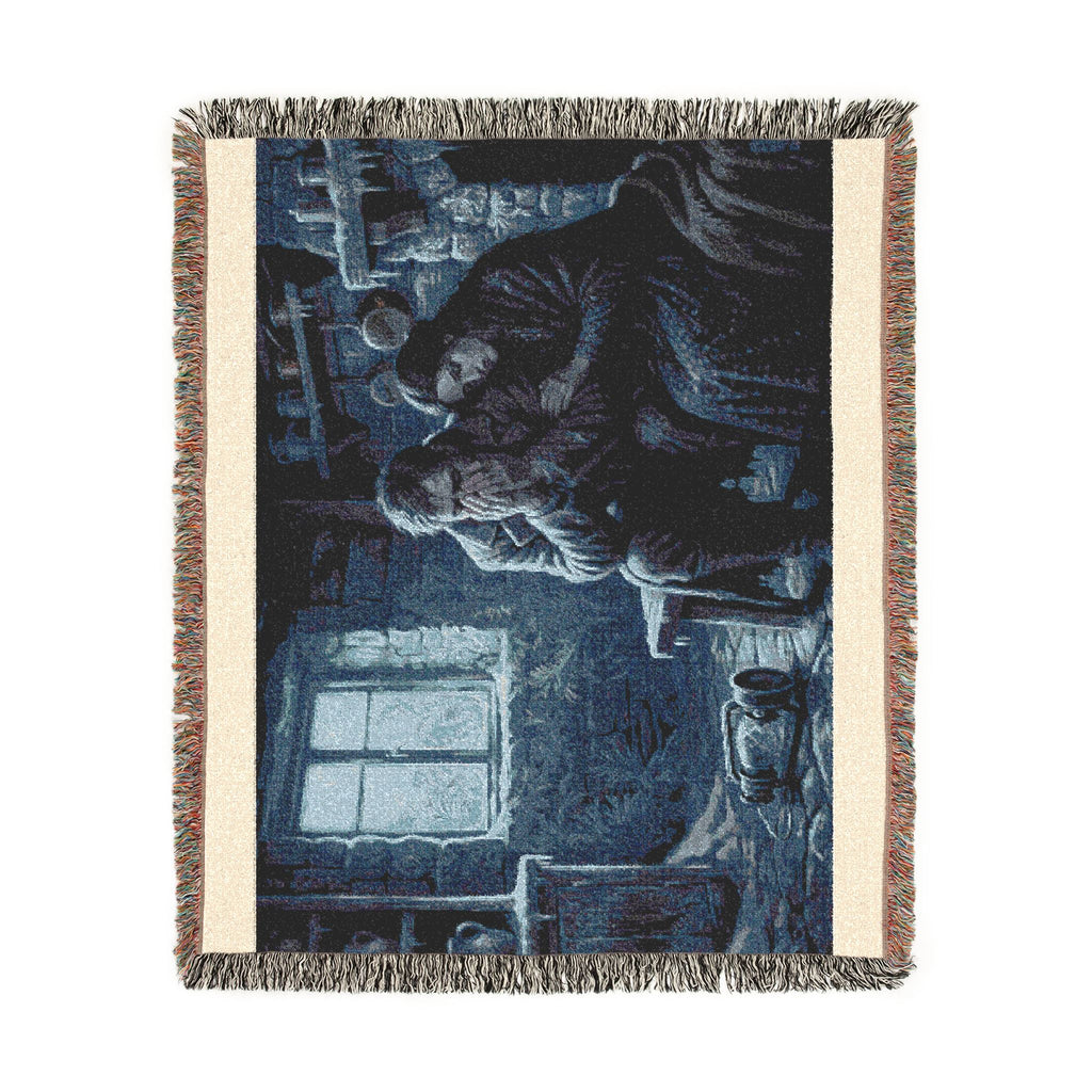 Heirloom Woven Throw Blanket — Vintage Cottage Embrace Design