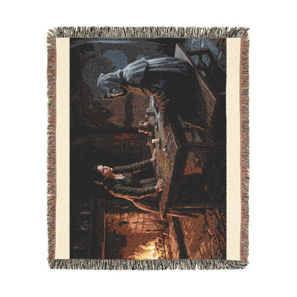 Hearthside Fantasy Woven Blanket — Renaissance Dark Cottage Throw