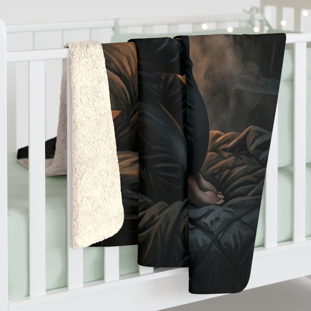 True Name Sherpa Fleece Blanket - Candlelit Dark Romance Throw