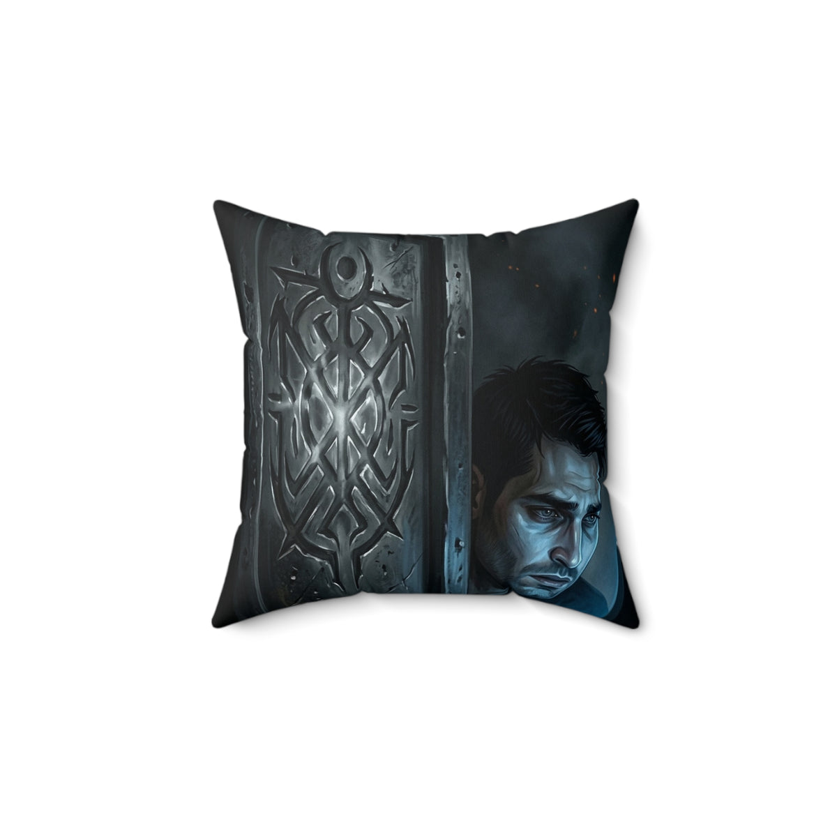 The Ward Mark Throw Pillow - Gothic Rune Sigil Accent Cushion
