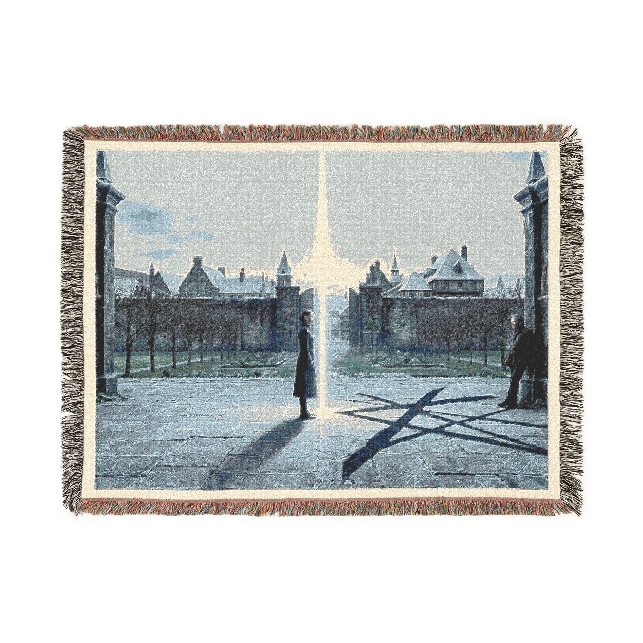 Woven Blanket — Cityscape Night & Dawn Tapestry Throw