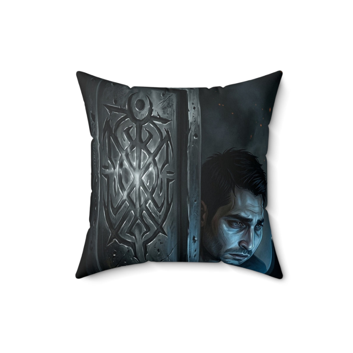 The Ward Mark Throw Pillow - Gothic Rune Sigil Accent Cushion