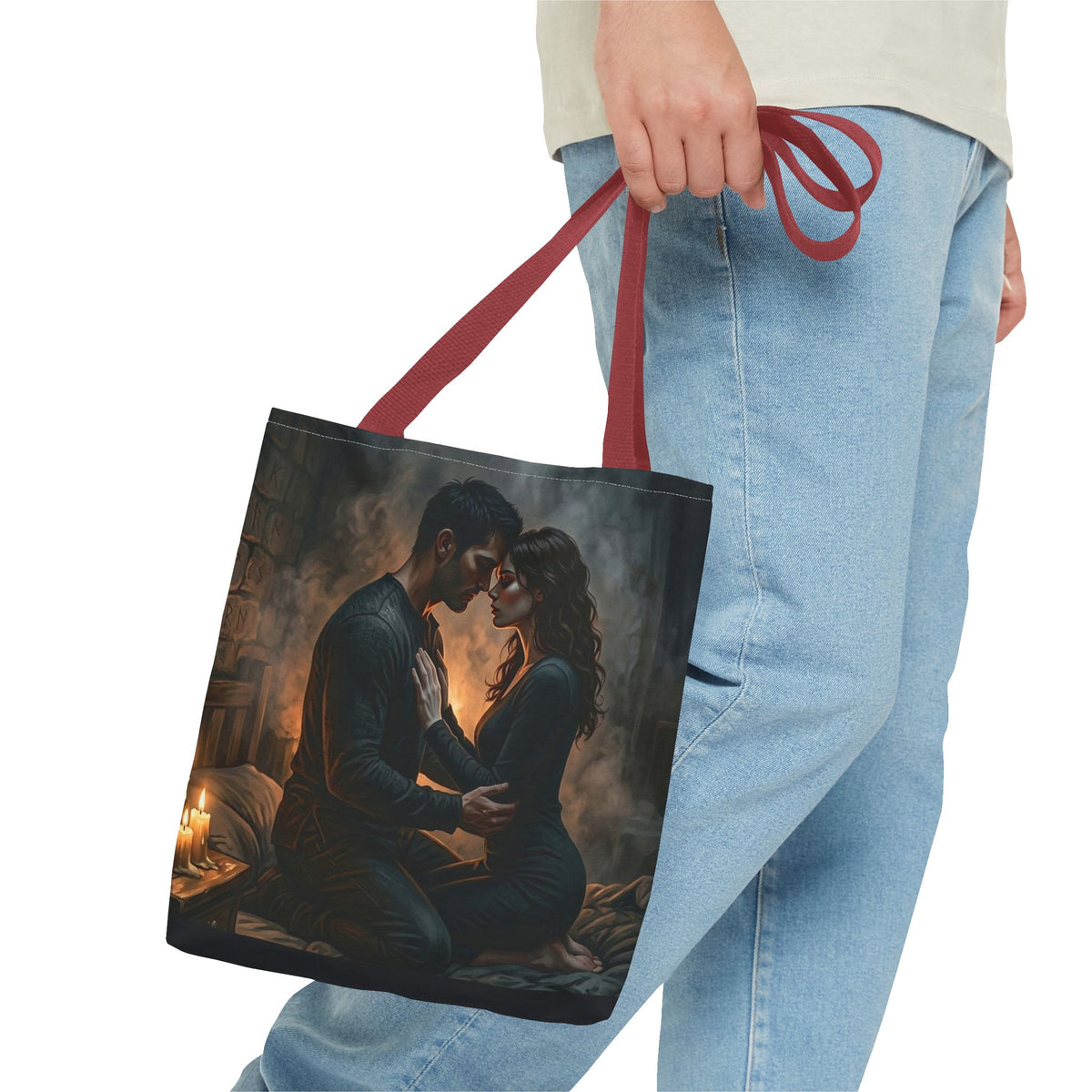 True Name Tote Bag - Candlelit Dark Romance Book Bag