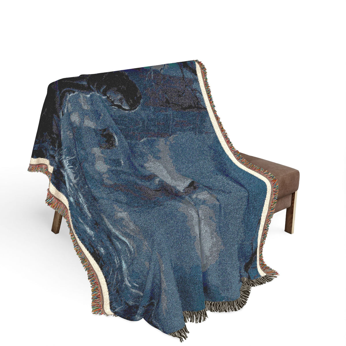Dusk Forest Woven Blanket — Witchy Mystic Twilight Throw