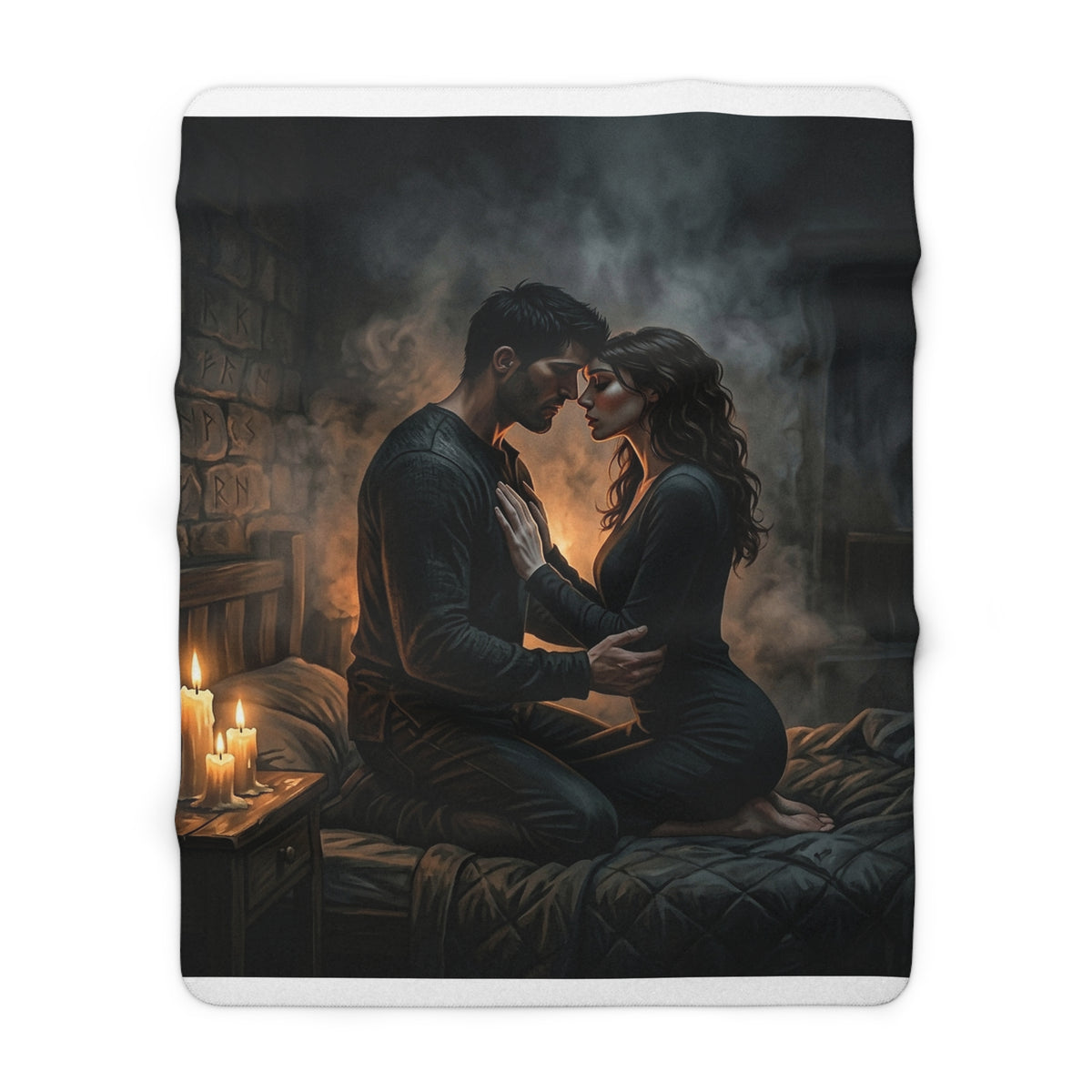 True Name Sherpa Fleece Blanket - Candlelit Dark Romance Throw