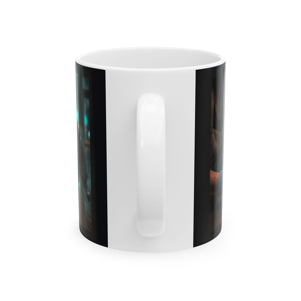 Cold Hands Warm Cup Ceramic Mug - Cozy Noir Diner Coffee Cup