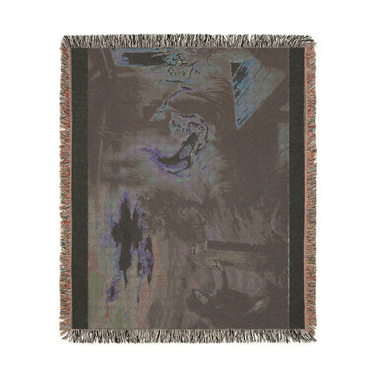 Nativity Scene Woven Throw Blanket — Classic Christmas Religious Home Decor