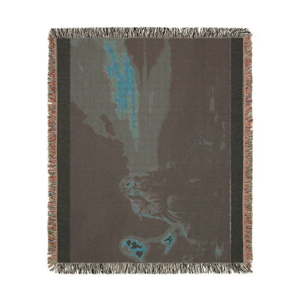 Mystic Night Woven Blanket — Surreal Moonlit Landscape Throw