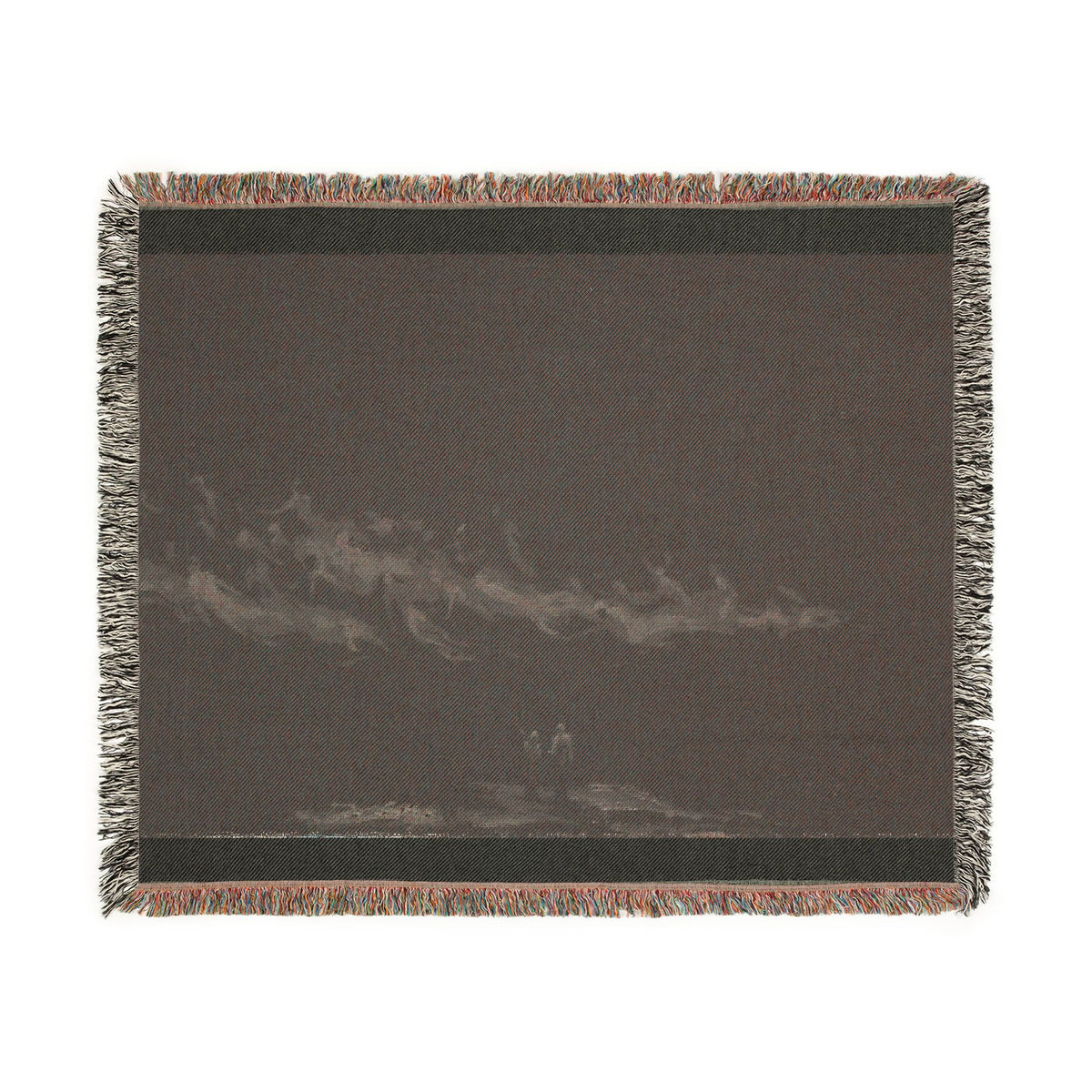 Woven Blanket - Subtle Night Sky Throw with Wispy Cloud Design