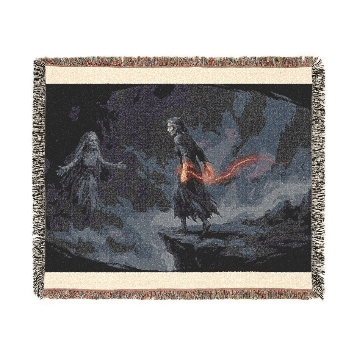 Woven Blanket — Gothic Lantern Nightscape Throw