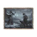 Old Sea Tale Woven Blanket — Viking Mythic Tapestry Throw