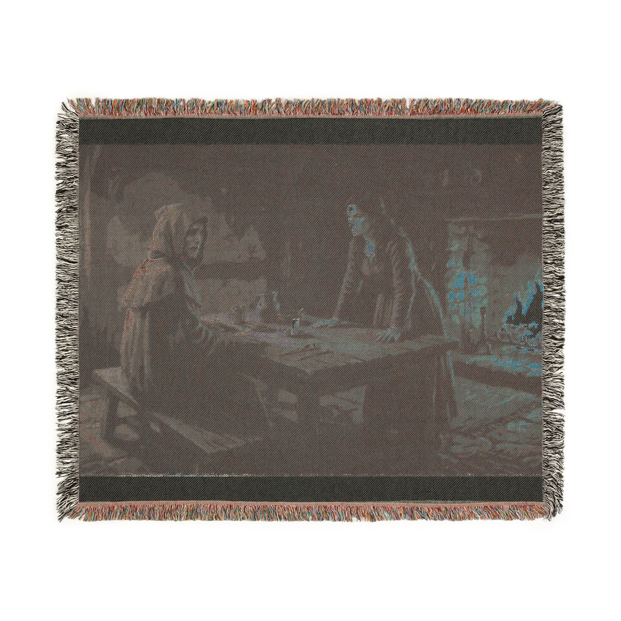 Hearthside Fantasy Woven Blanket — Renaissance Dark Cottage Throw