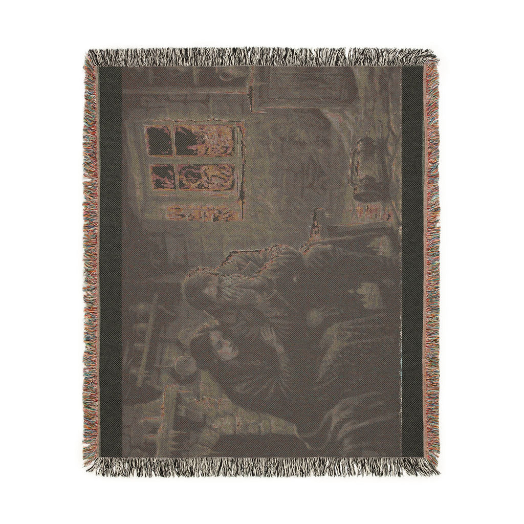 Heirloom Woven Throw Blanket — Vintage Cottage Embrace Design