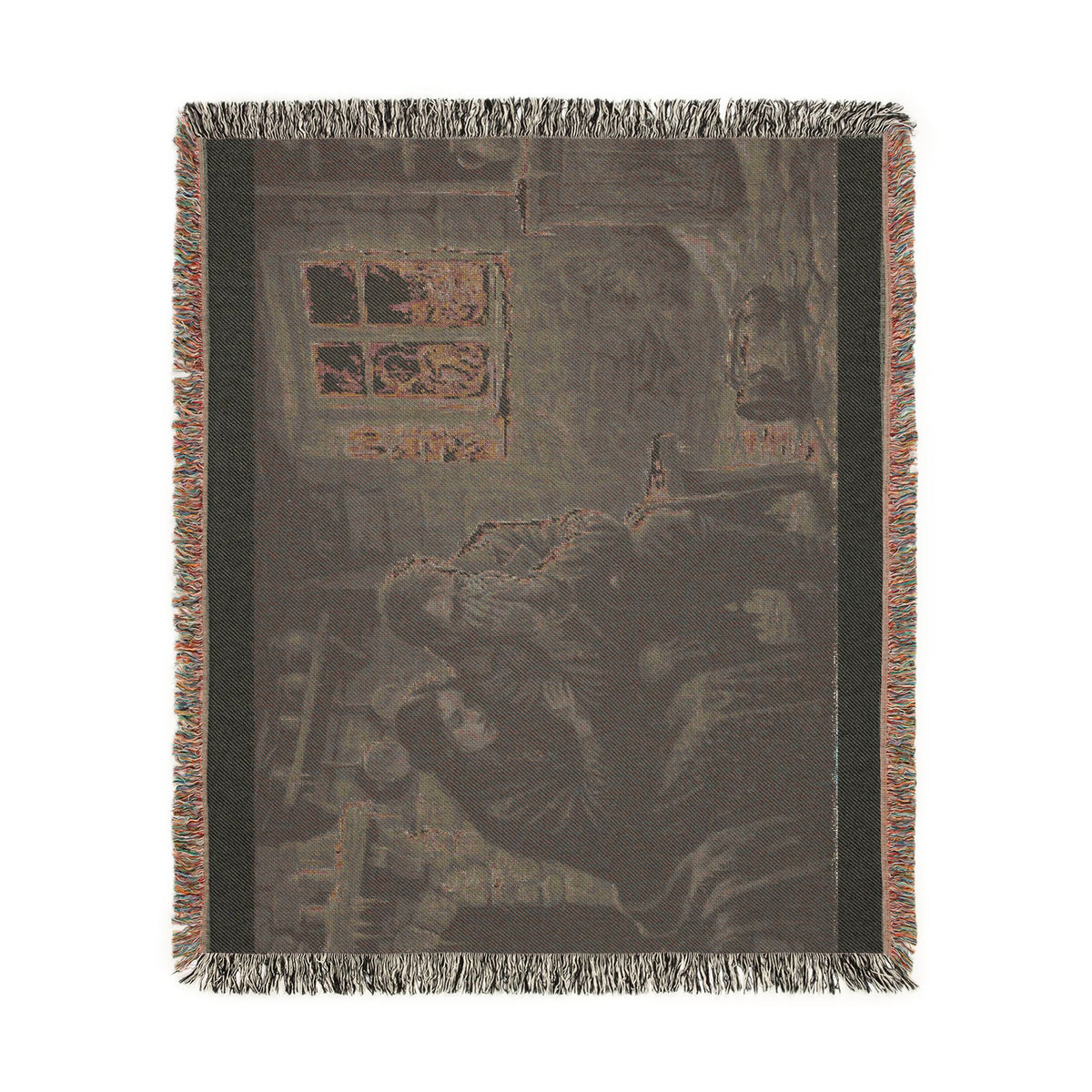 Heirloom Woven Throw Blanket — Vintage Cottage Embrace Design