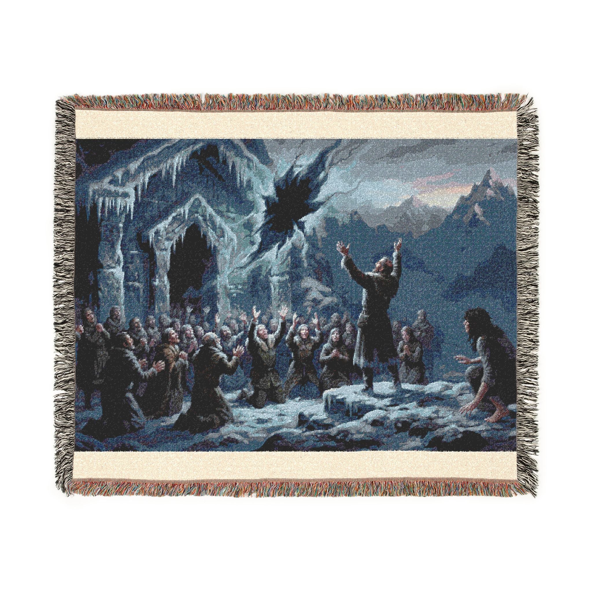 Wizard's Crowd Woven Blanket — Fantasy Sky Rupture Throw
